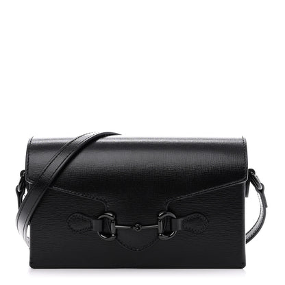 Gucci Azalea Calfskin Monochrome Mini Horsebit 1955 Shoulder Bag Black 1 of 12