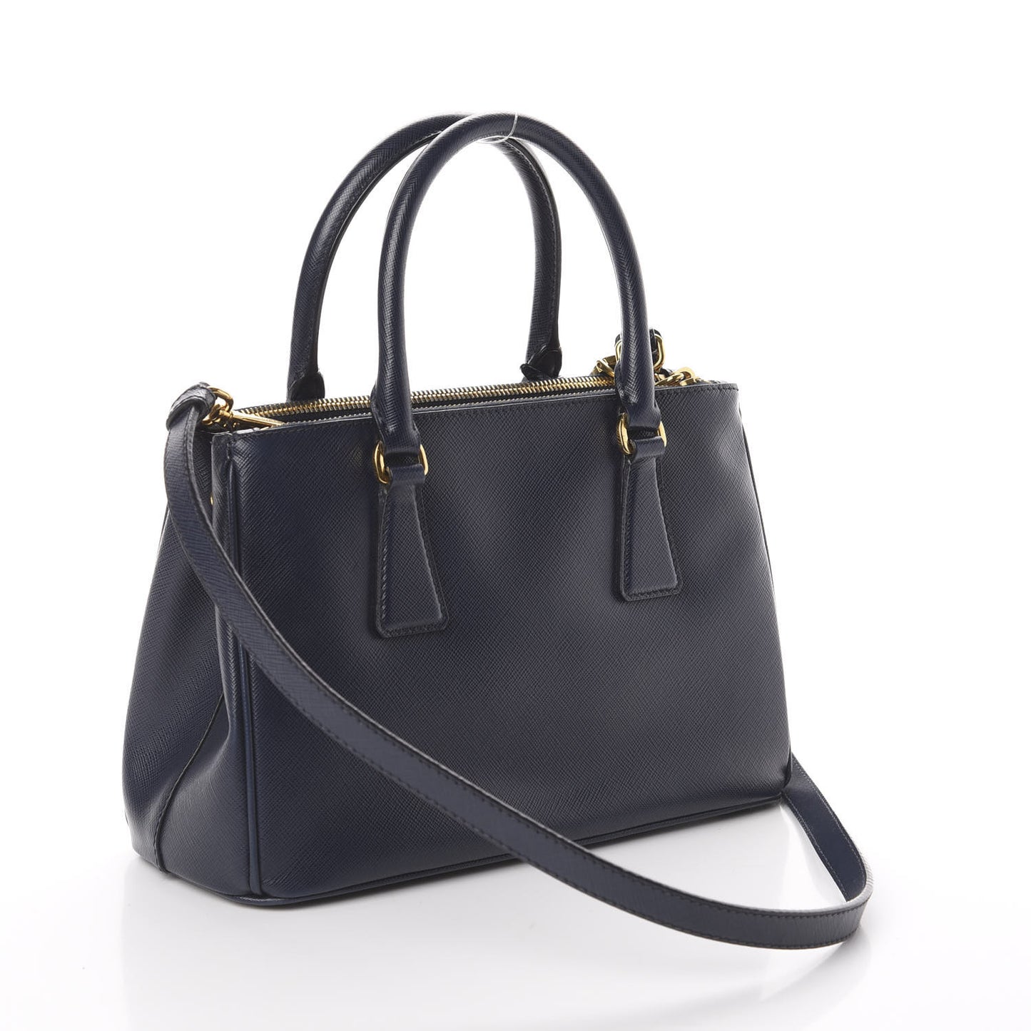 Saffiano Mini Galleria Double Zip Tote Baltico