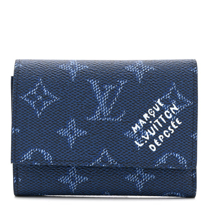 Louis Vuitton Monogram Heritage Victor Wallet Ocean Blue 1 of 12