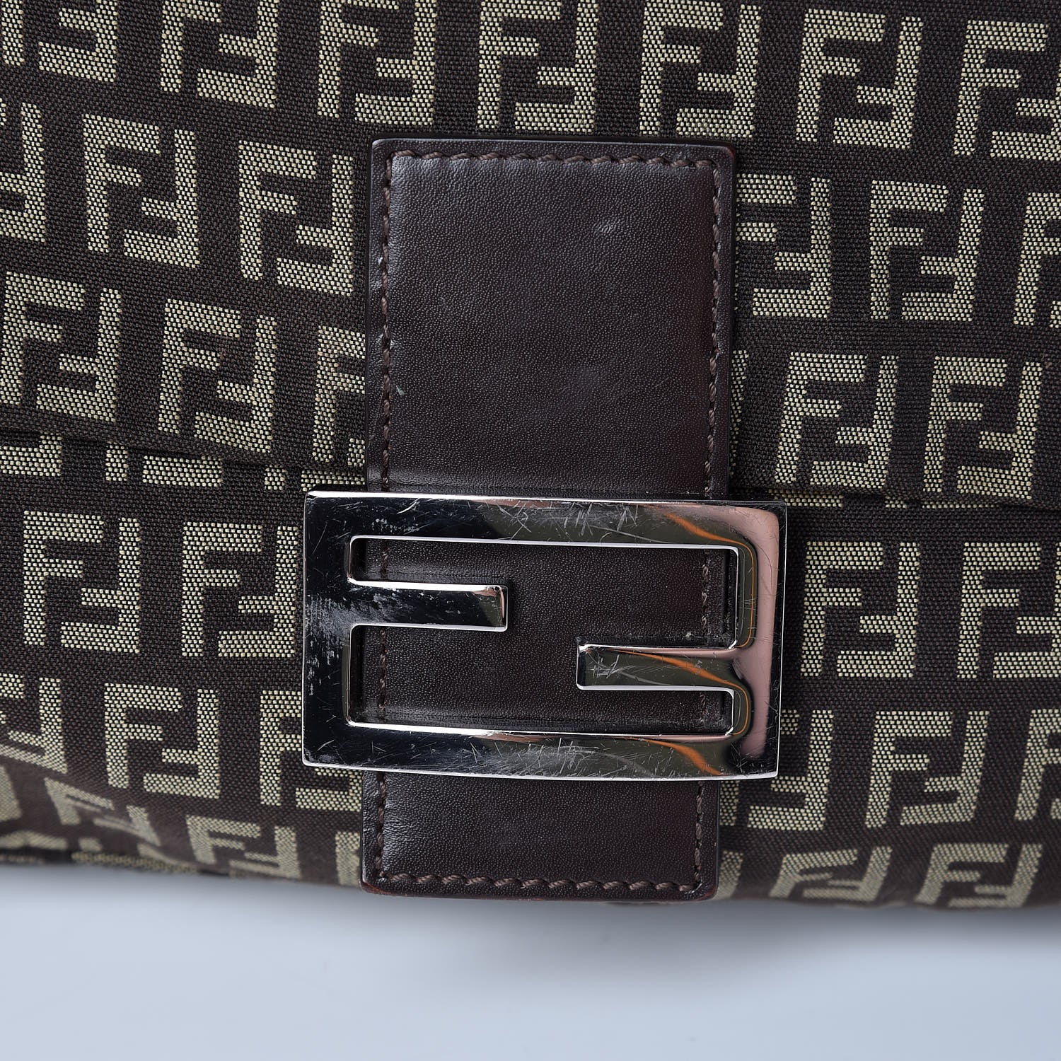 Fendi Zucchino Mama Baguette Dark Brown 10 of 10