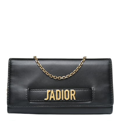 Christian Dior Smooth Calfskin J'adior Croisiere Chain Wallet Black 1 of 13