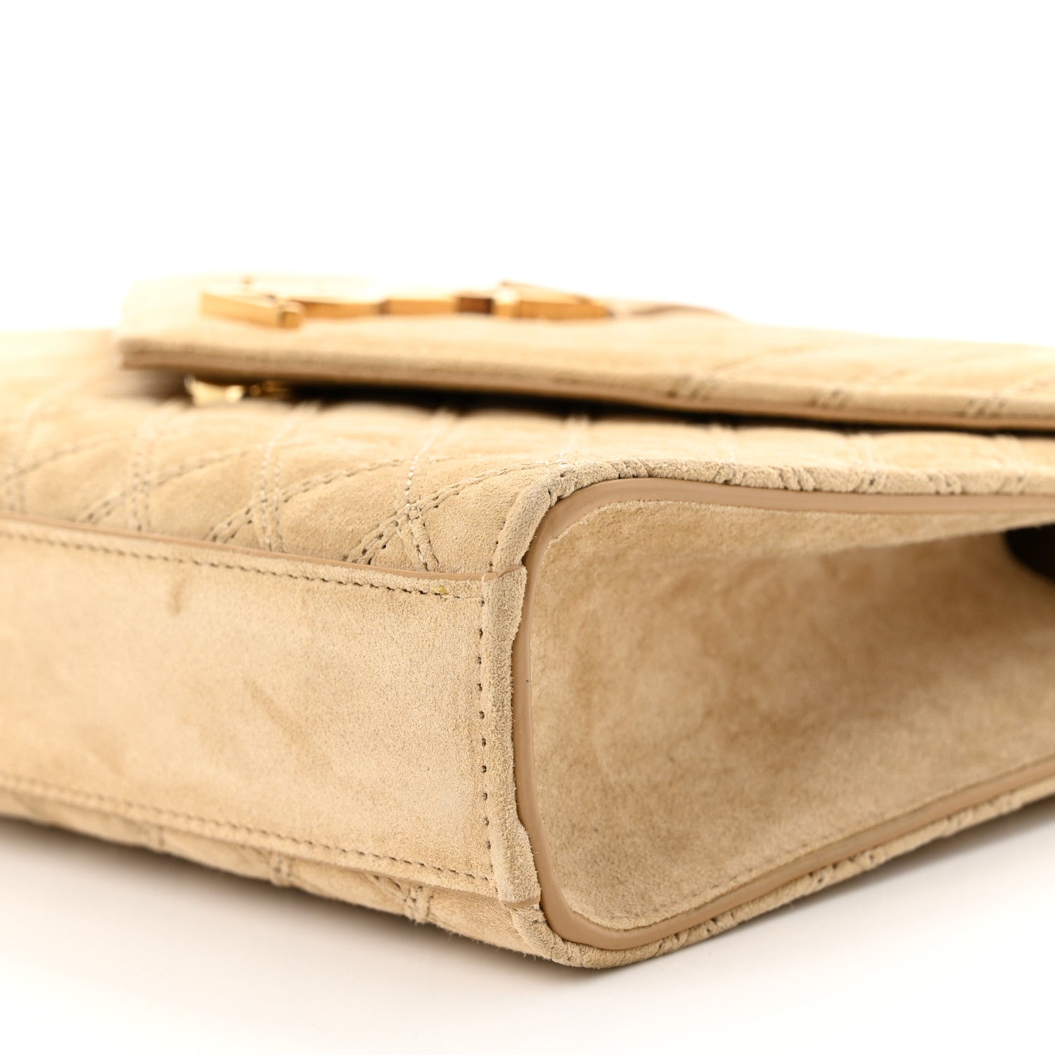 Saint Laurent Suede Mixed Matelasse Triquilt Medium Monogram Envelope Satchel Sea Salt 10 of 10