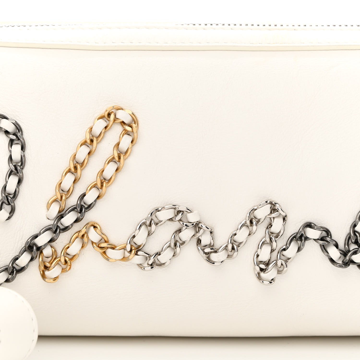 Chanel Calfskin Chain 20s Signature Bowling Bag White 8 of 10