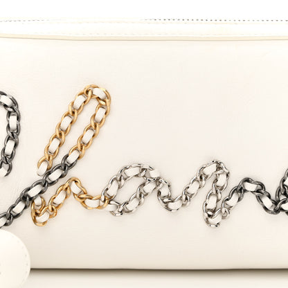 Chanel Calfskin Chain 20s Signature Bowling Bag White 8 of 10