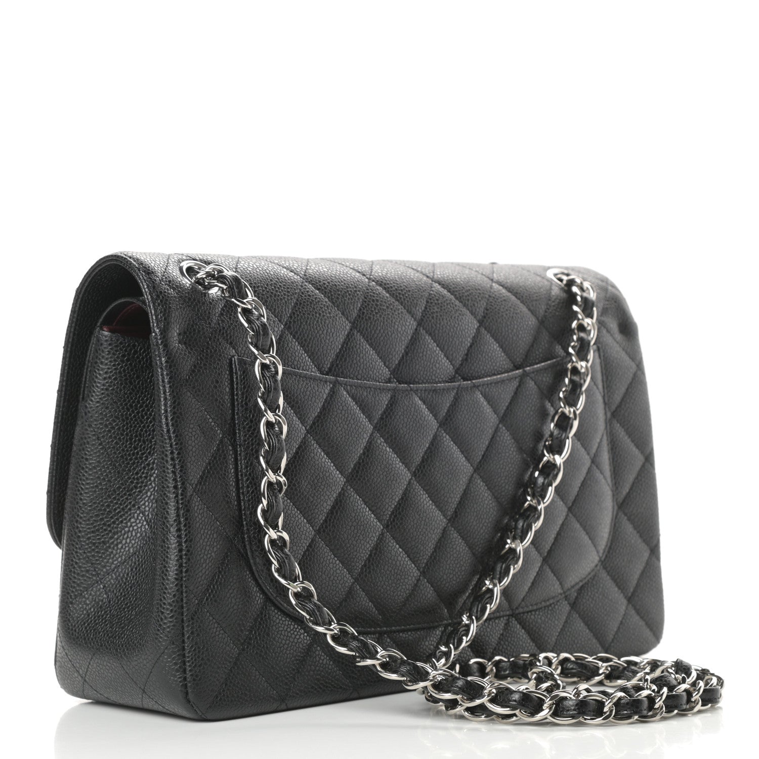 Chanel Caviar Quilted Jumbo Double Flap Black 3 of 12