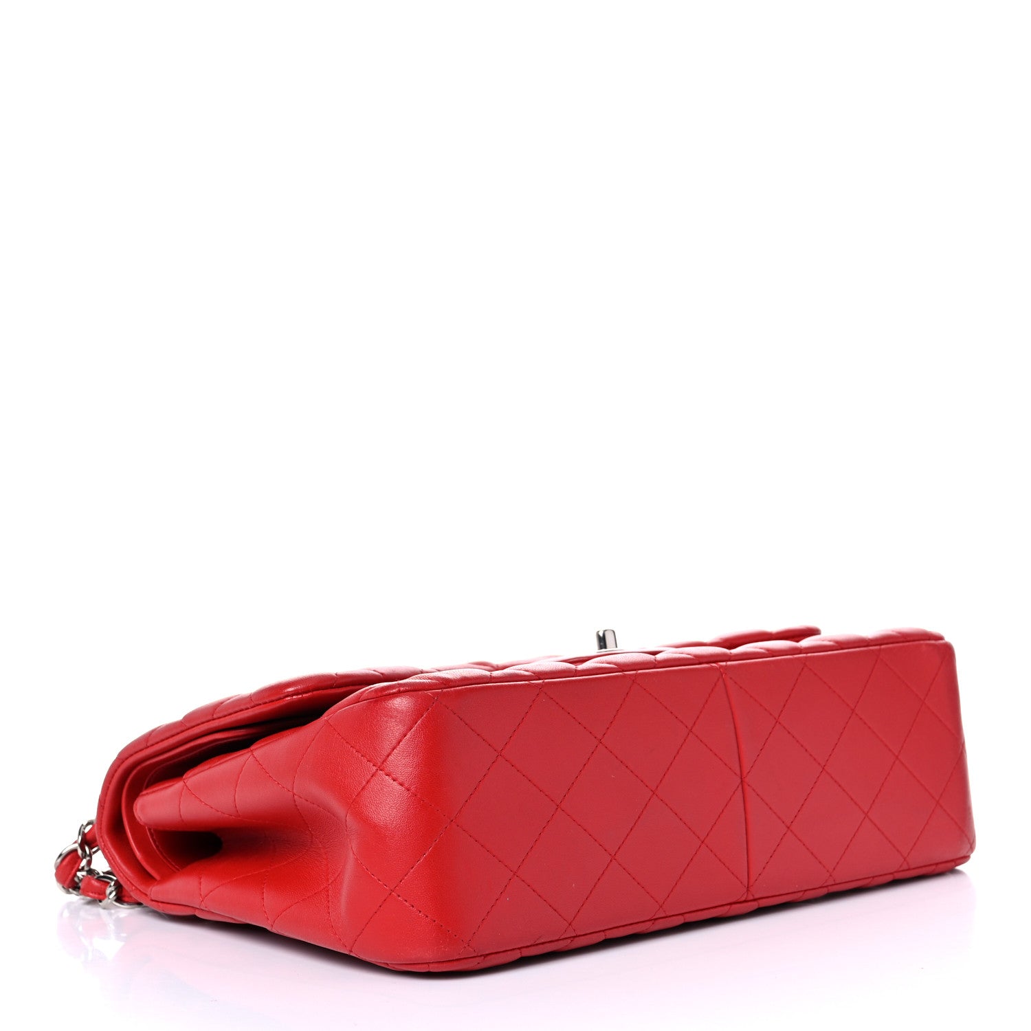 Chanel Lambskin Quilted Jumbo Double Flap Red 4 of 35