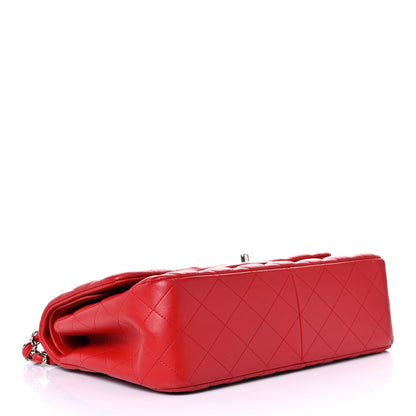 Chanel Lambskin Quilted Jumbo Double Flap Red 4 of 35