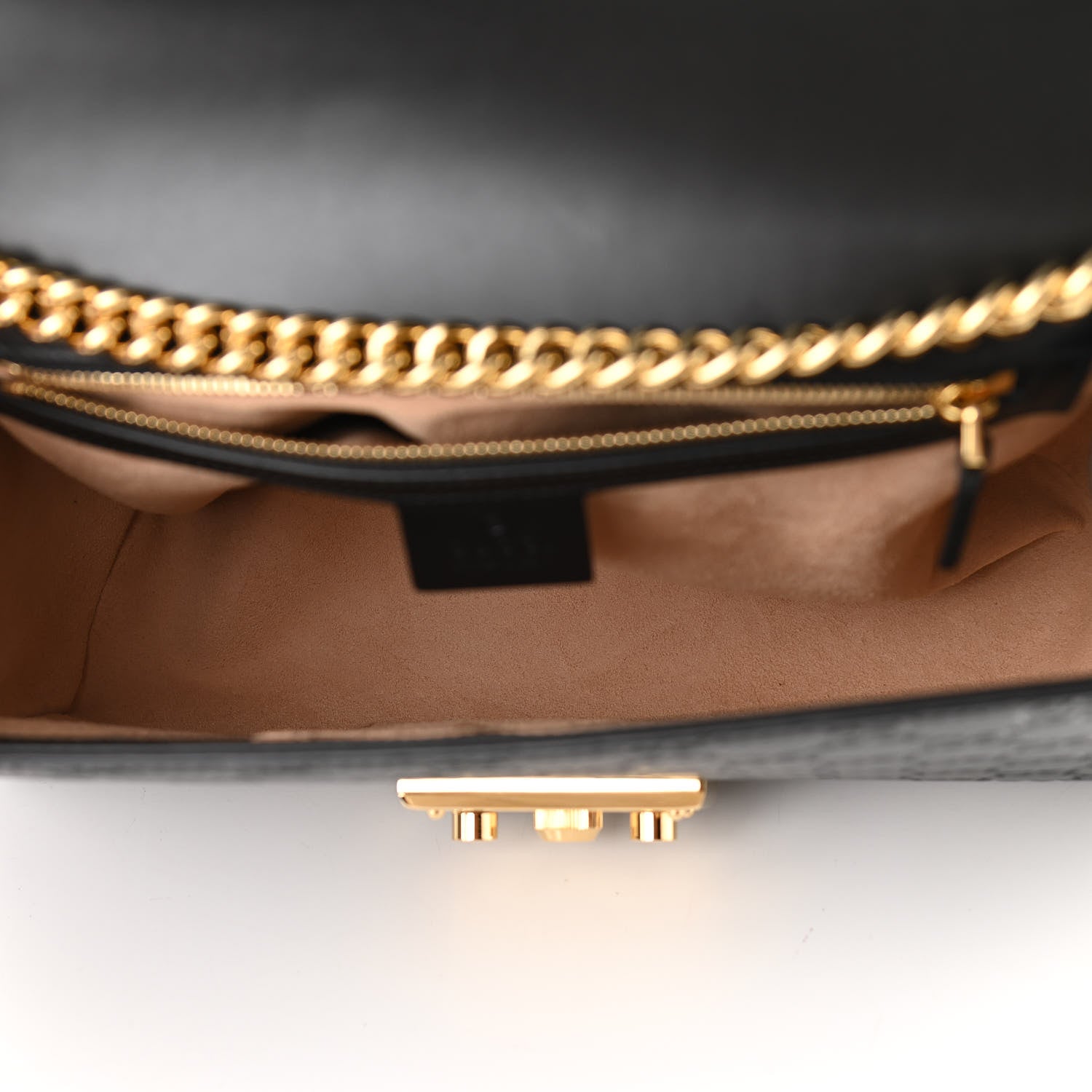 Gucci Guccissima Medium Padlock Shoulder Bag Black 5 of 11