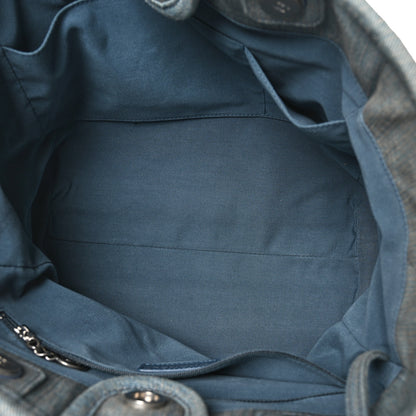 Chanel Denim Small Deauville Tote Light Blue 6 of 11