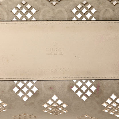 Gucci Calfskin GG Monogram Diamond Cut Small Ophidia Tote Bag Off White 7 of 20