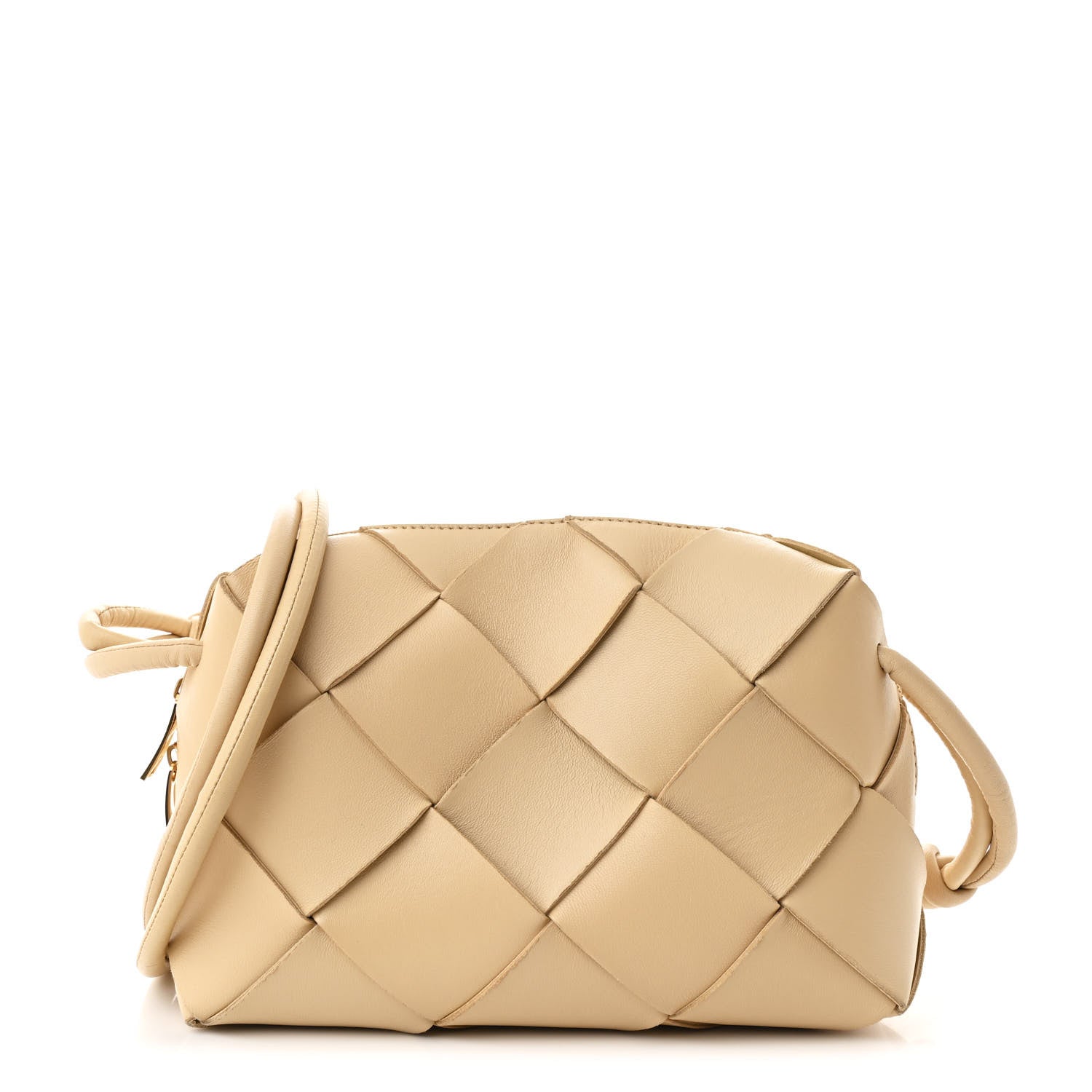 Bottega Veneta Lambskin Maxi Intrecciato Small Cassette Camera Bag Porridge 1 of 9