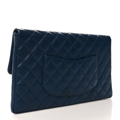 Chanel Caviar Quilted Flap Clutch Navy 3 of 11
