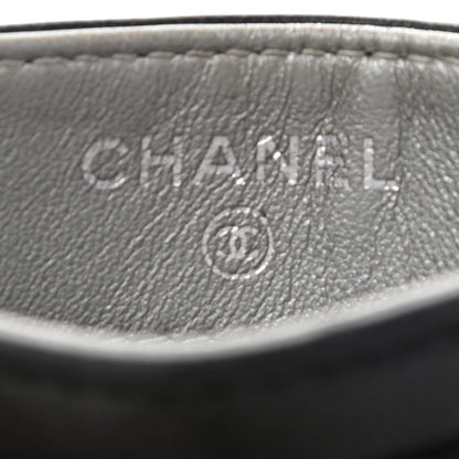 Chanel Lambskin Camellia Embossed Card Holder Black 6 of 8