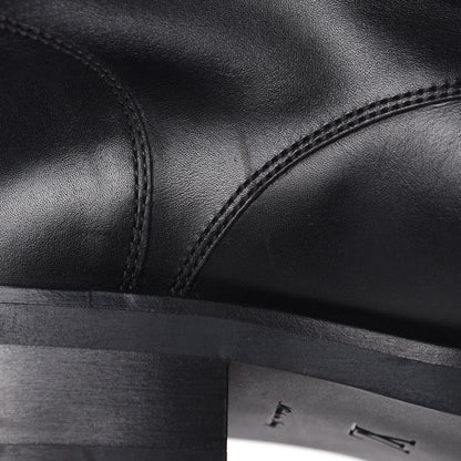 Louis Vuitton Calfskin Wonderland Ranger Boots 37 Black 9 of 11
