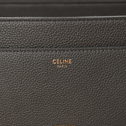 Celine Grained Calfskin Classique 16 Top Handle Bag Medium Grey 6 of 10