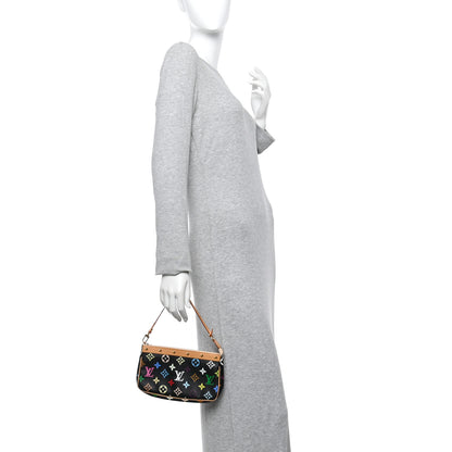 Louis Vuitton Monogram Multicolor Pochette Accessories Black 2 of 13
