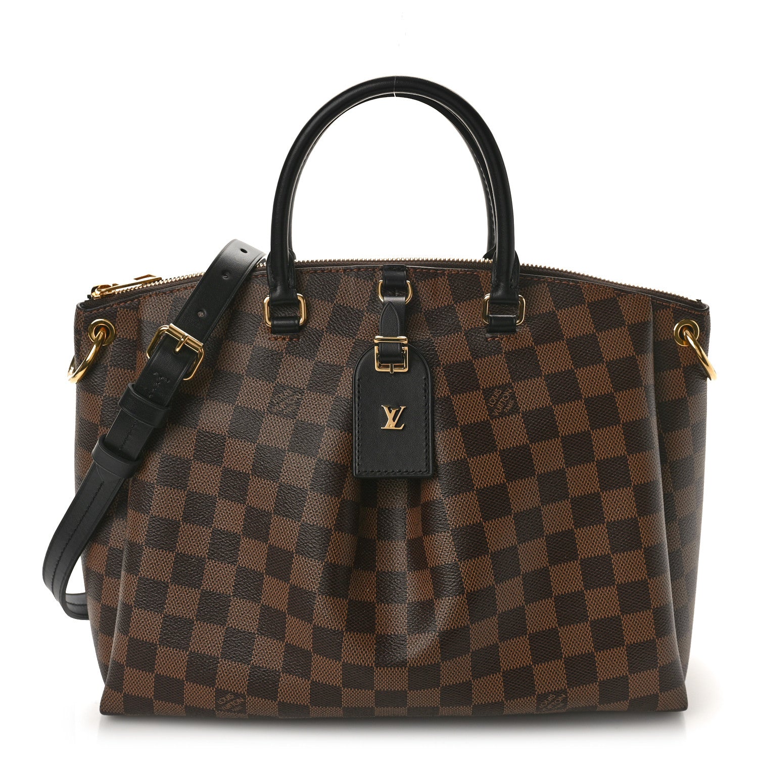 Louis Vuitton Damier Ebene Odeon Tote MM Black 1 of 8
