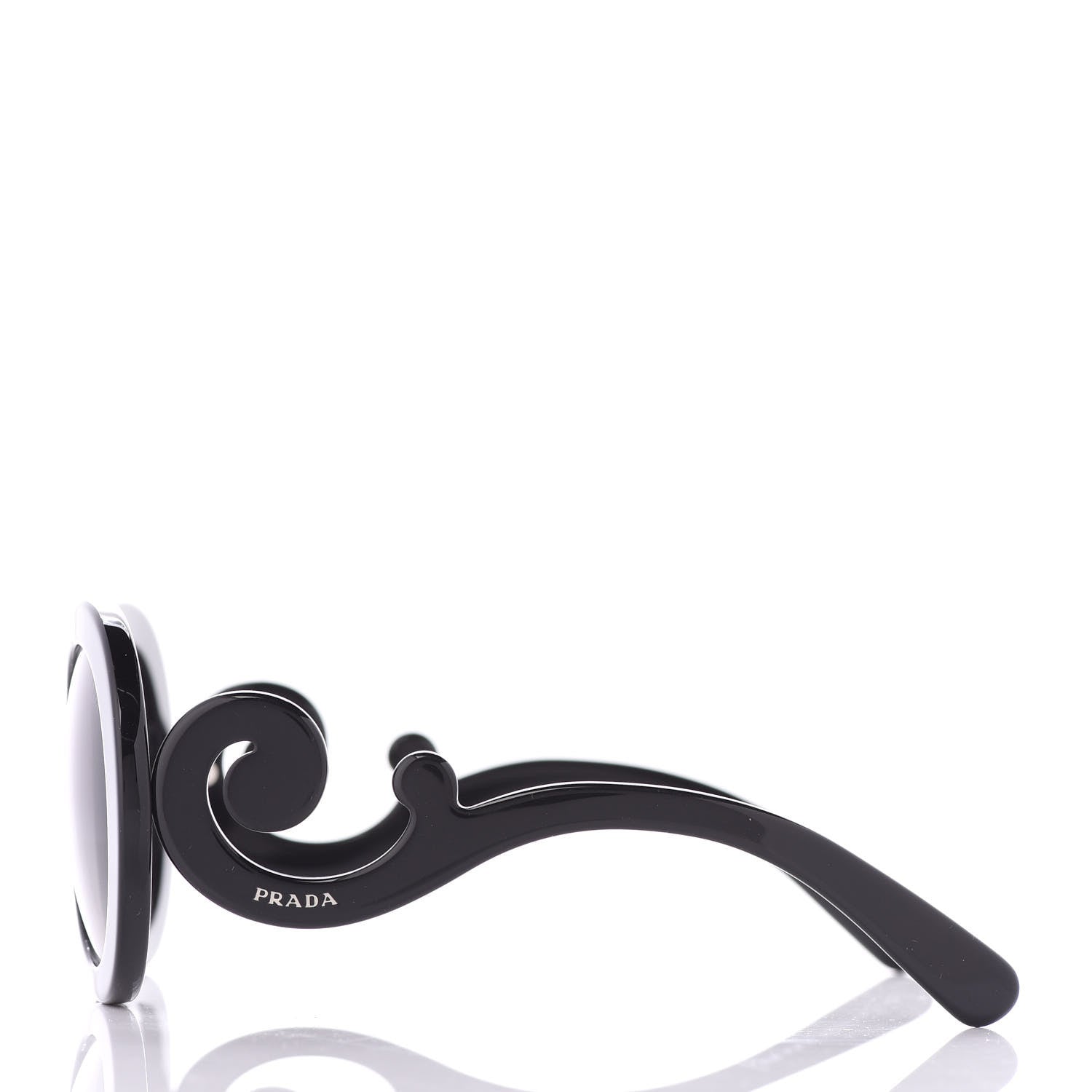 Prada Baroque Sunglasses SPR 27N Black 3 of 7