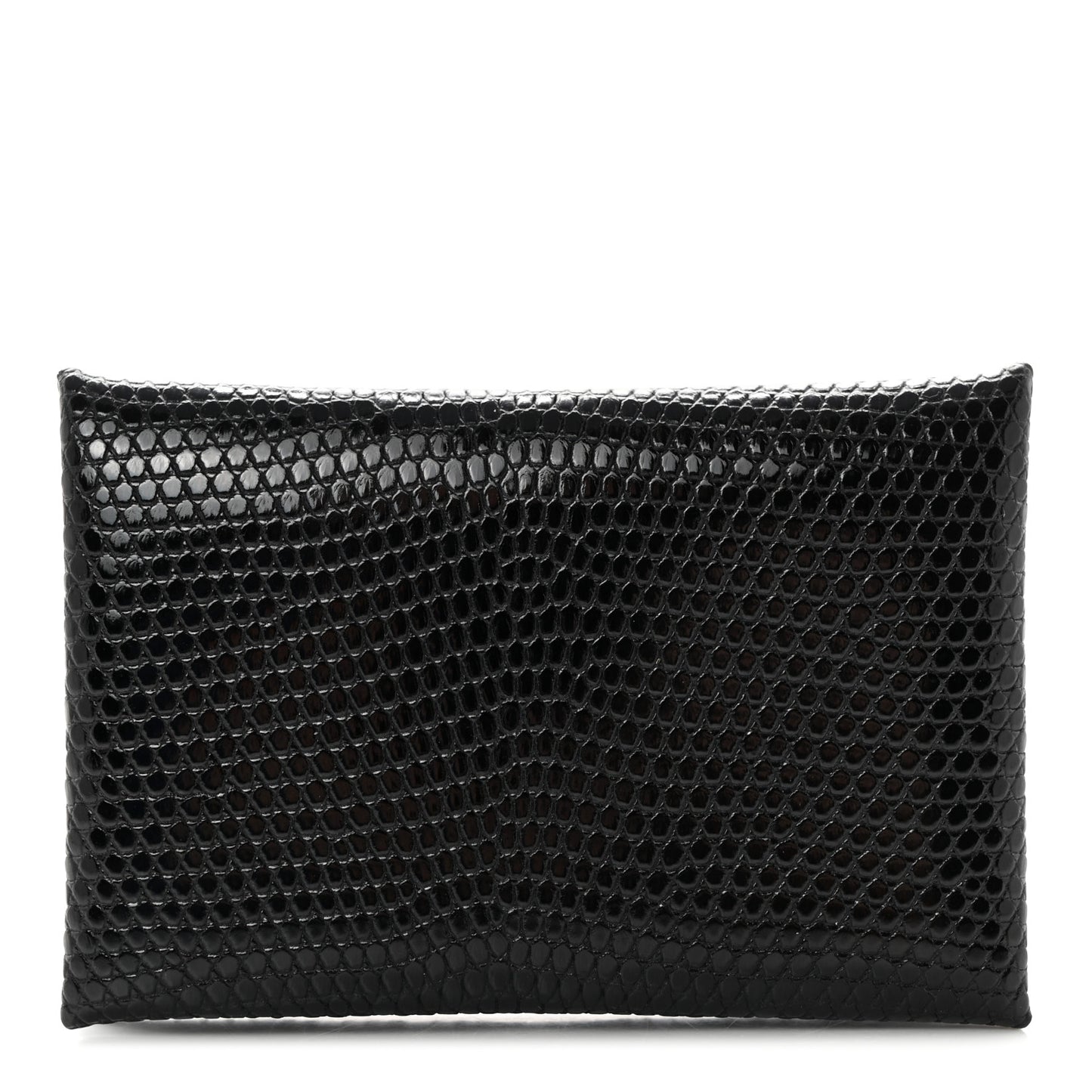 Lizard Calvi Card Case Black