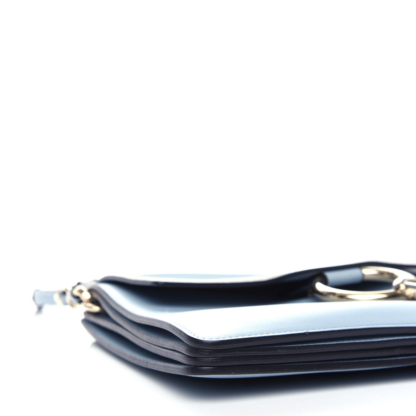 Suede Calfskin Medium Faye Shoulder Bag Cloudy Blue