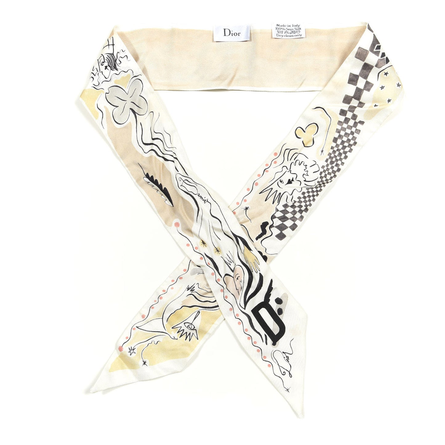 Silk Damier Mitzah Scarf