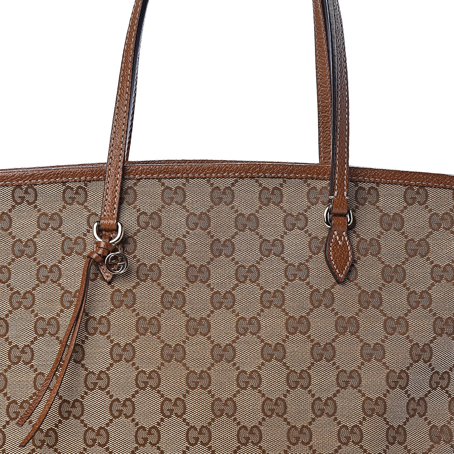 Monogram Medium Bree Zippered Tote Beige Tabacco