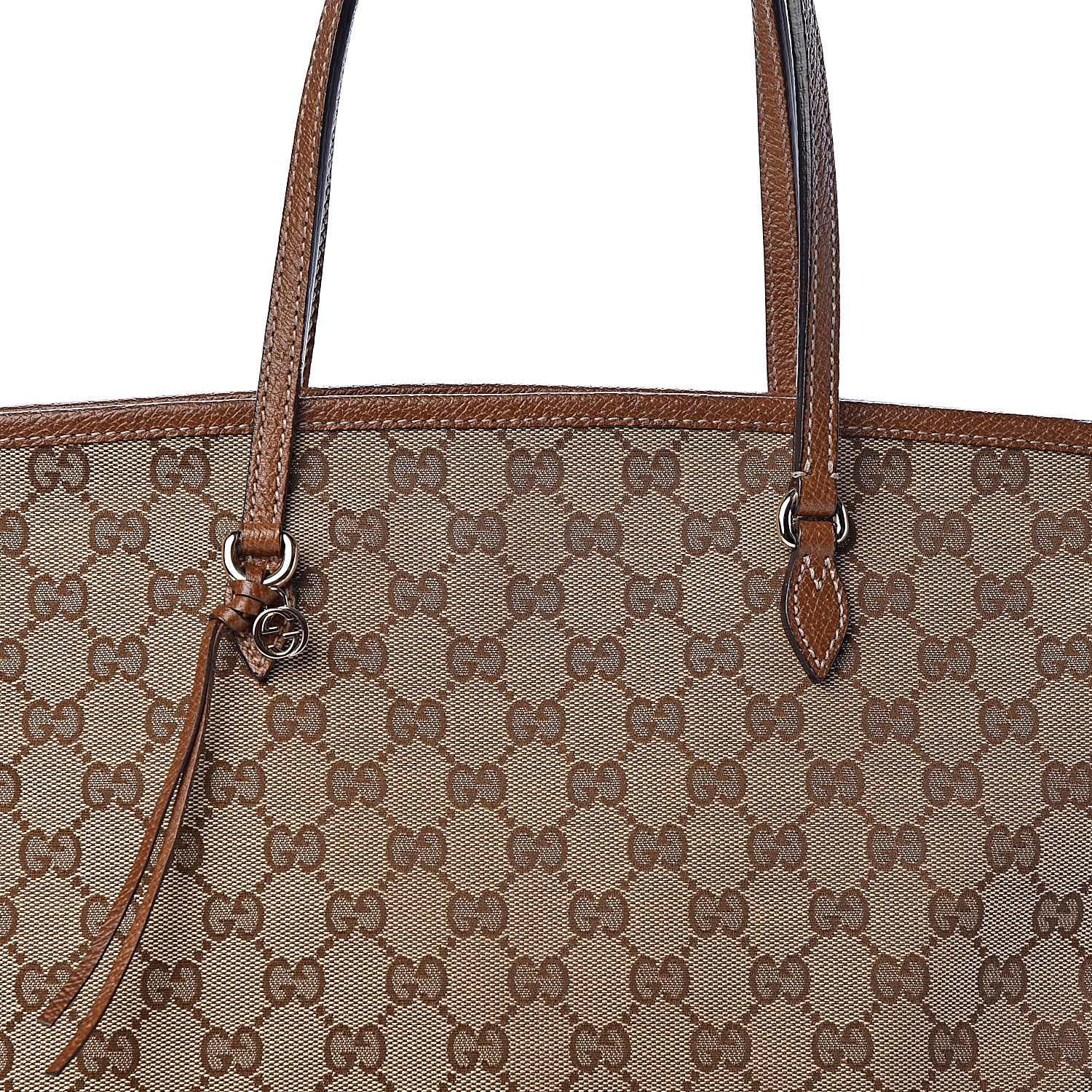 Gucci Monogram Medium Bree Zippered Tote Beige Tabacco 8 of 14