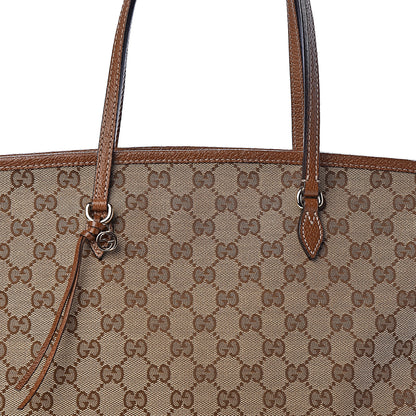 Gucci Monogram Medium Bree Zippered Tote Beige Tabacco 8 of 14