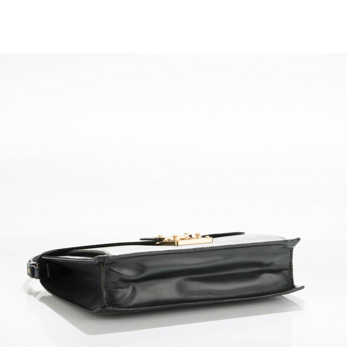 Epi Pochette Sellier Dragonne Clutch Black