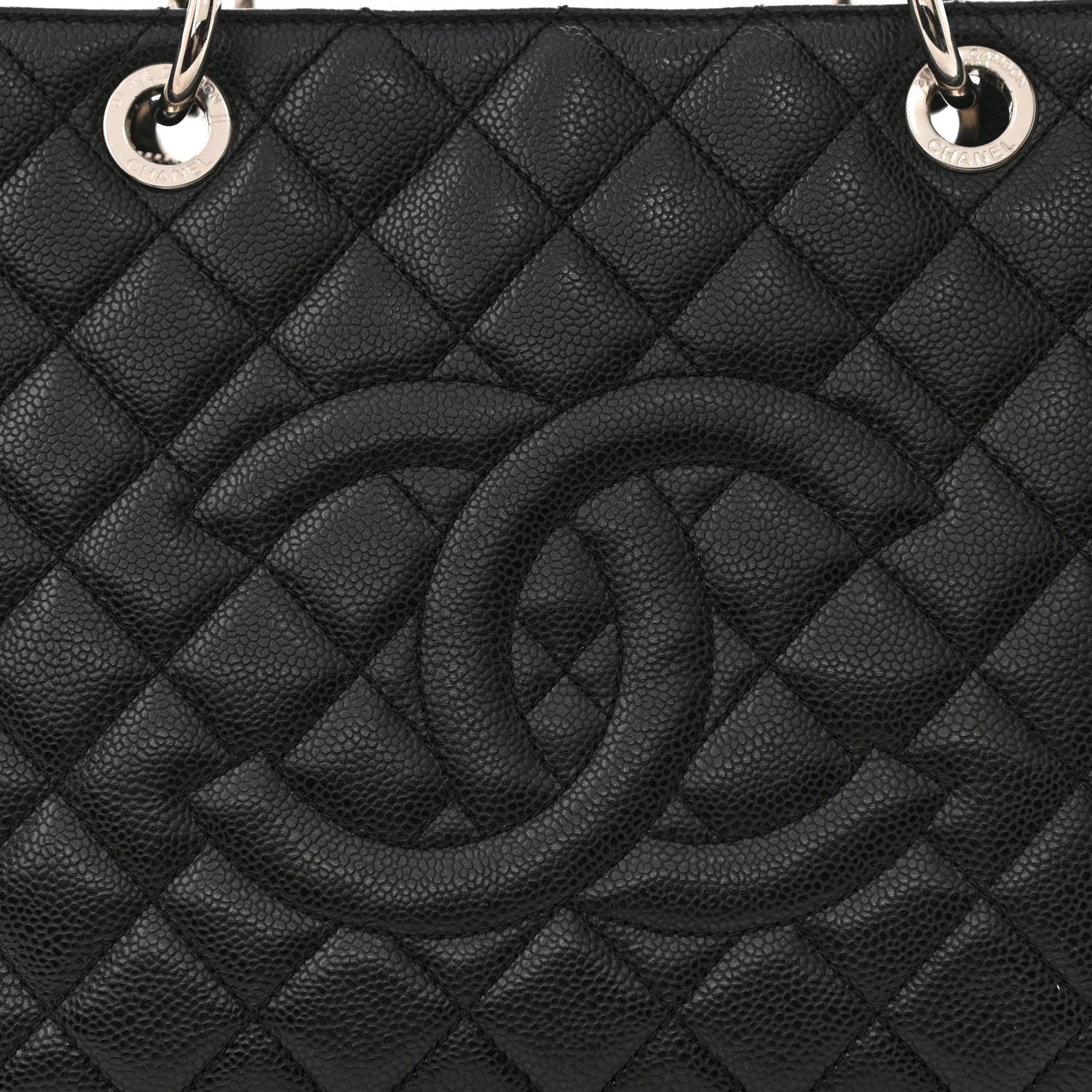 Chanel Caviar Quilted Grand Shopping Tote GST Black 8 of 13