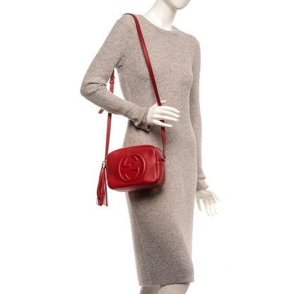 Gucci Pebbled Calfskin Small Soho Disco Bag Tabasco Red 2 of 7