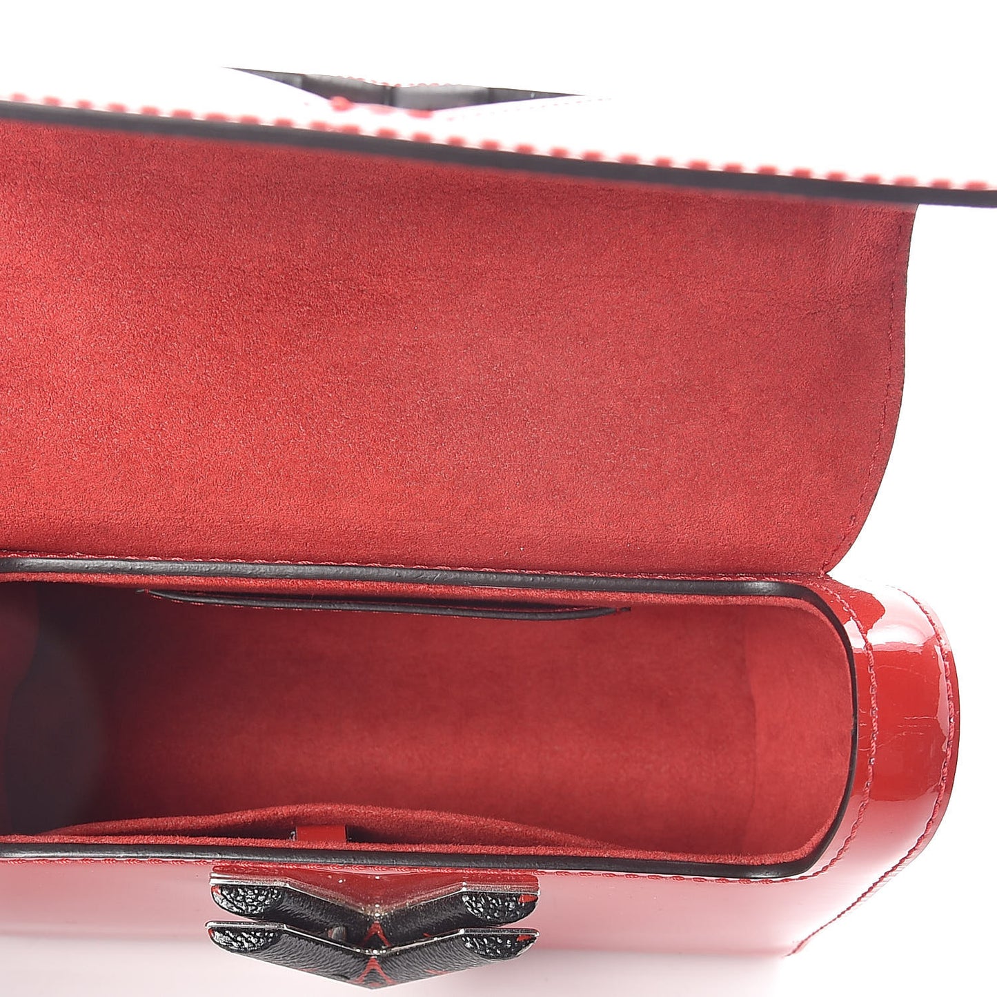 Patent Monogram Infrarouge Twist Shoulder Bag PM Coquelicot