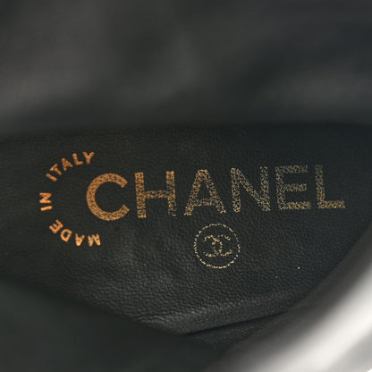 Chanel Calfskin CC Ankle Boots 38.5 Black 15 of 26