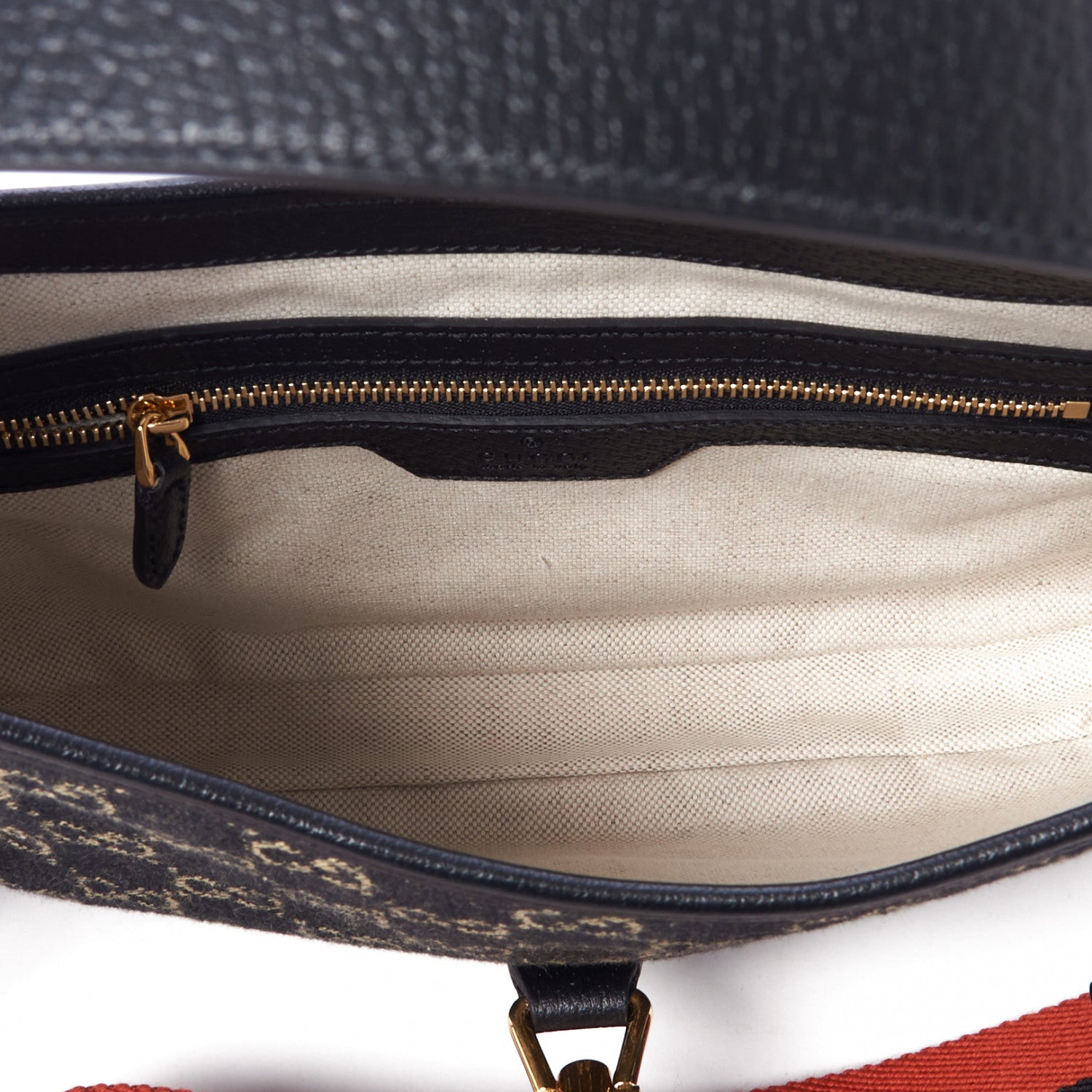 Gucci Jacquard Denim GG Monogram Small Jackie 1961 Hobo Black Ivory 6 of 8