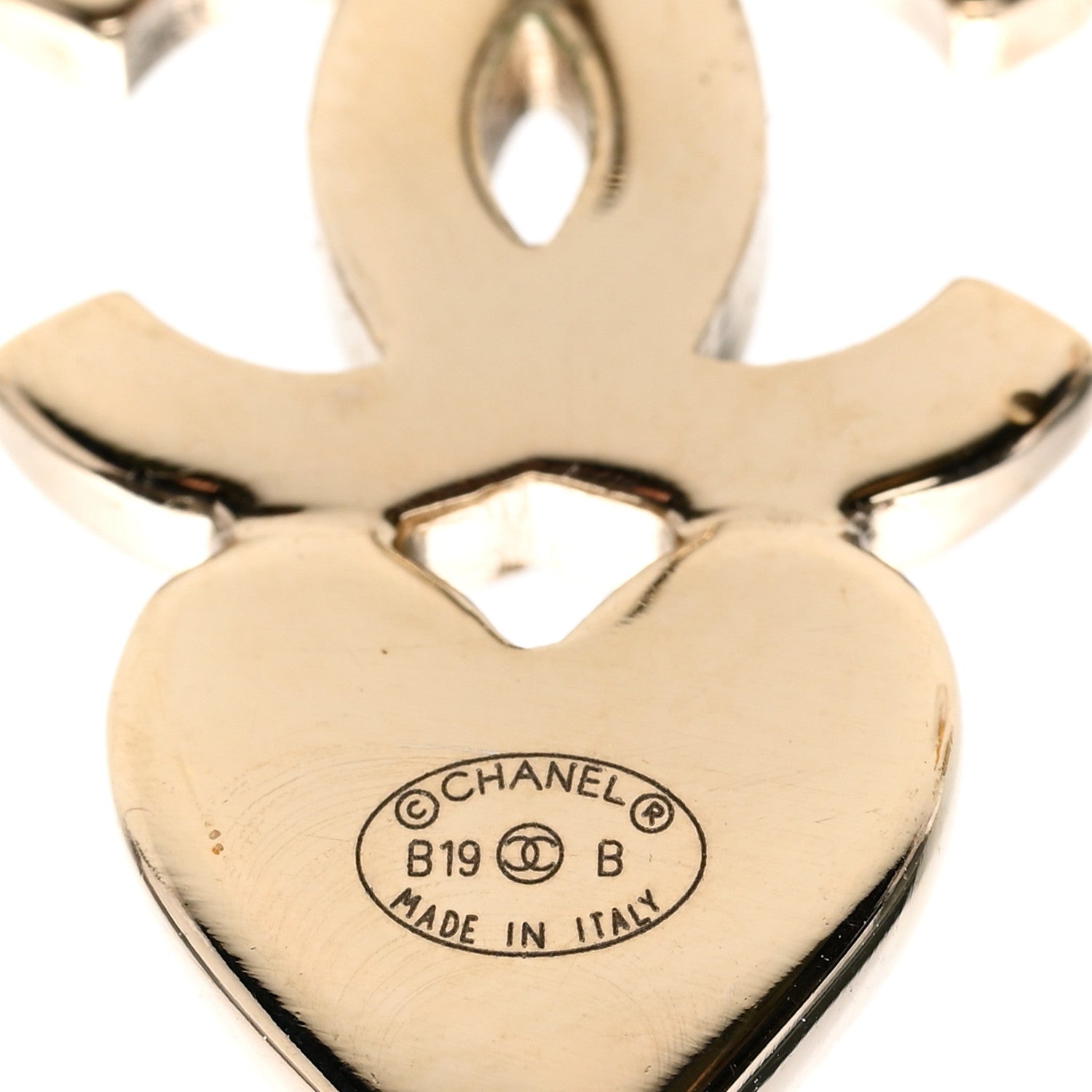 Chanel Crystal Pearl Charming Winter CC Star Heart Earrings Gold 4 of 4
