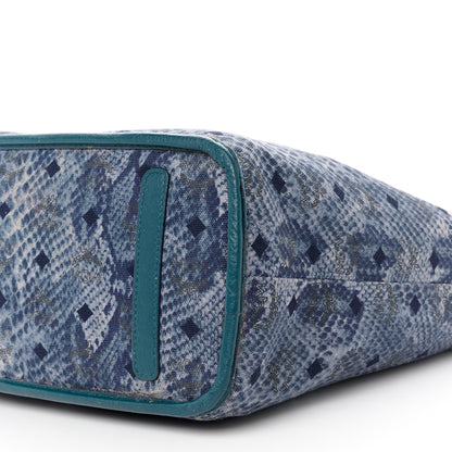 MCM Visetos Medium Project Reversible Shopper Tote Blue 19 of 21