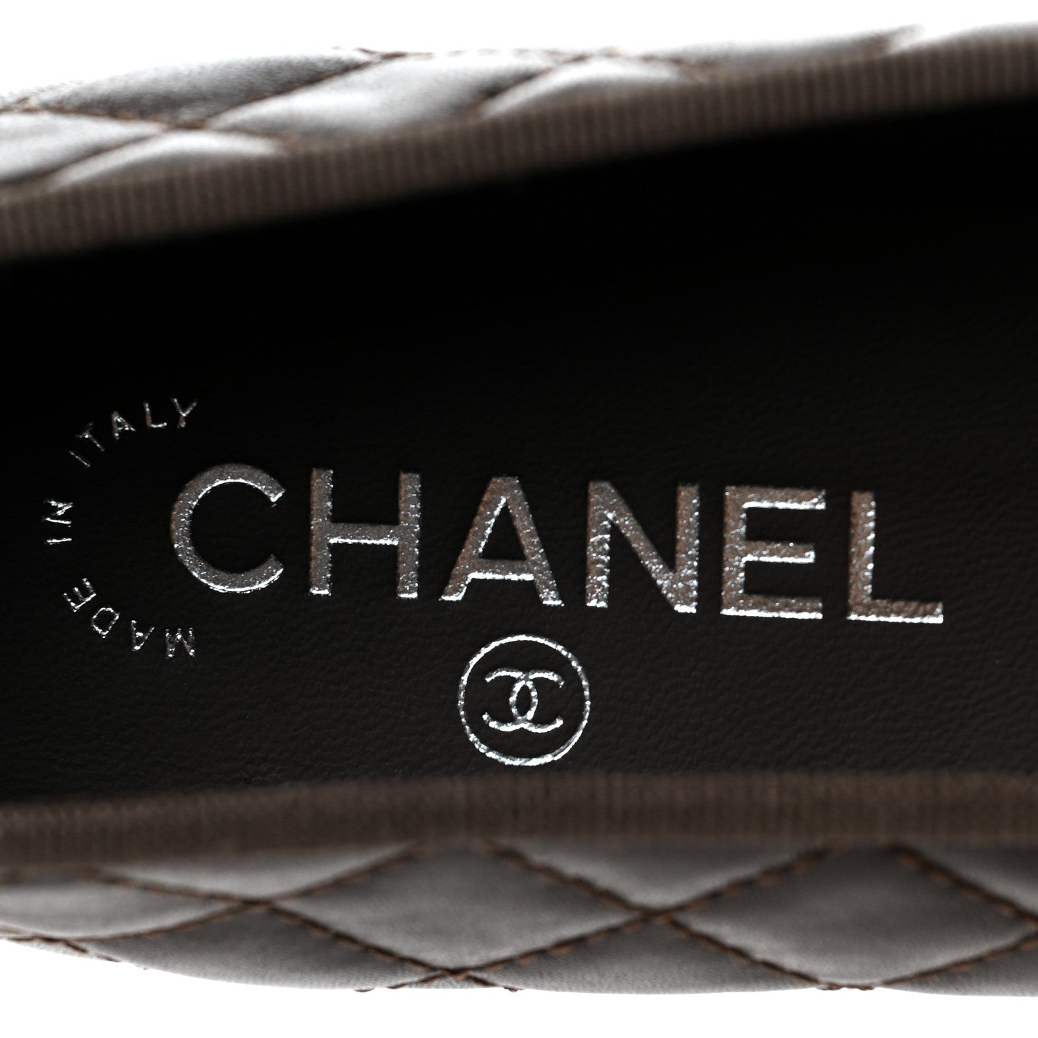 Chanel Lambskin Quilted Cap Toe Ballerina Flats 40 Dark Brown 7 of 9