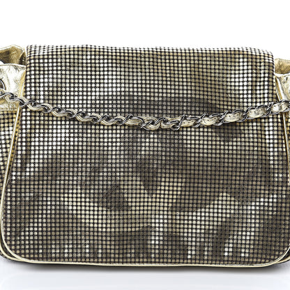 Chanel Metallic Lambskin Perforated Hollywood Accordion Flap Bag Gold 7 of 9