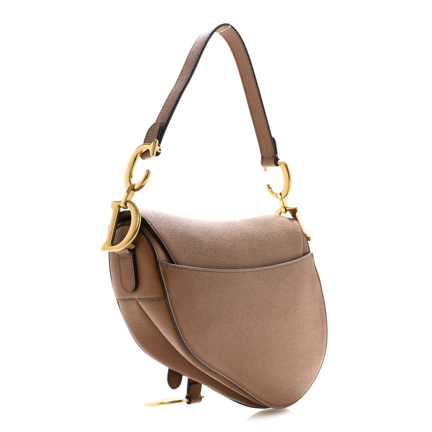 Christian Dior Grained Calfskin Saddle Bag Golden Saddle 3 of 11