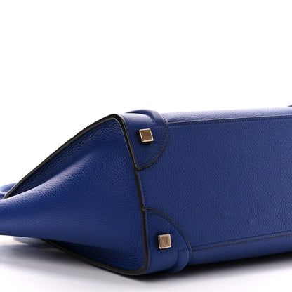 Celine Drummed Calfskin Micro Luggage Indigo 8 of 9