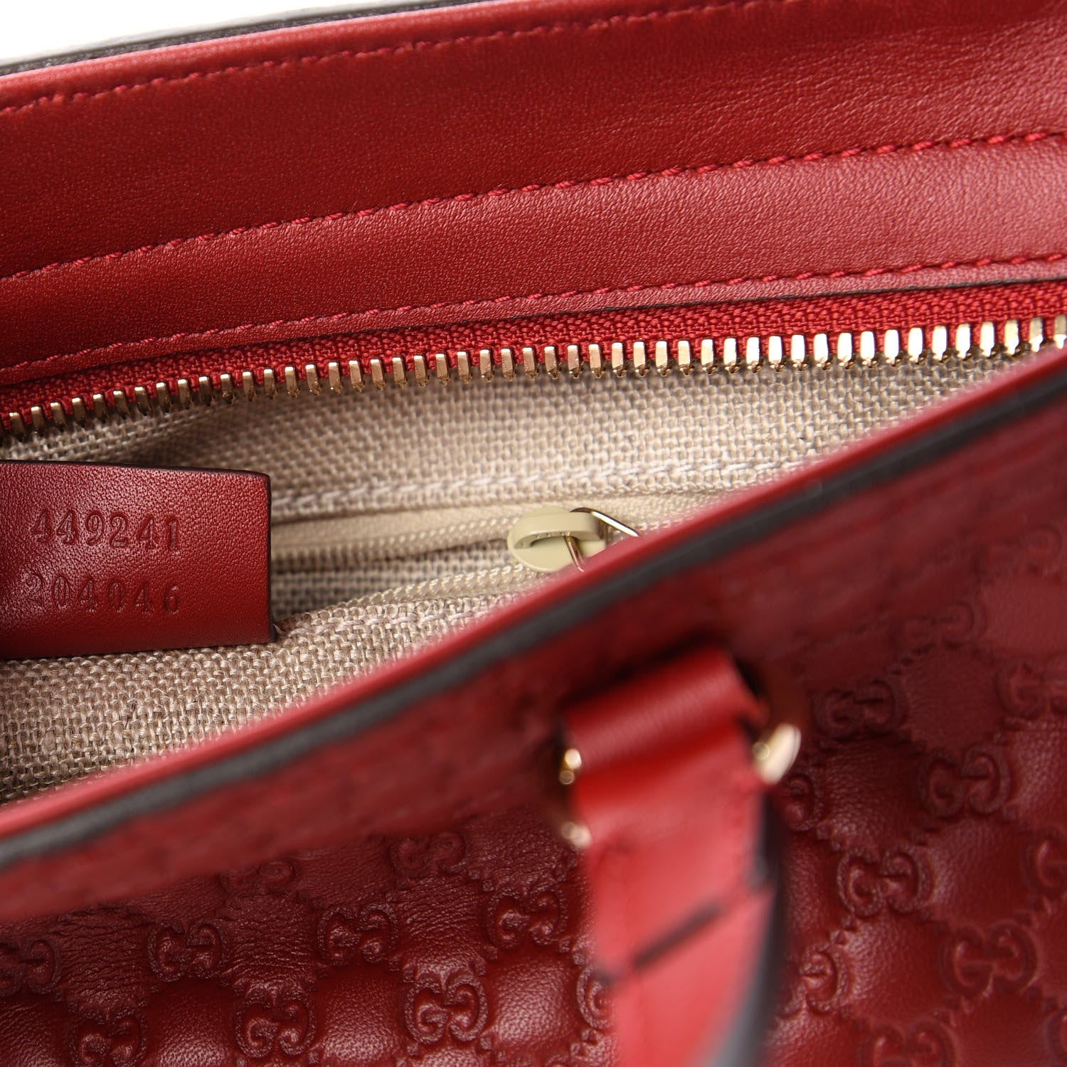Gucci Microguccissima Small Bree Tote Red 9 of 10