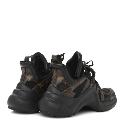 Louis Vuitton Calfskin Patent Monogram LV Archlight Sneakers 38 Black 5 of 10