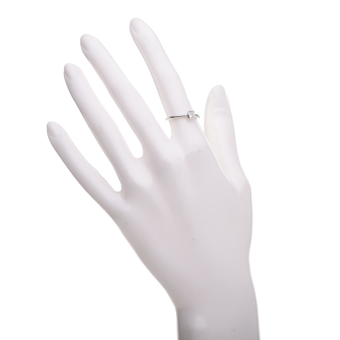 Platinum Diamond .19ct Bezet Ring 49.3 5