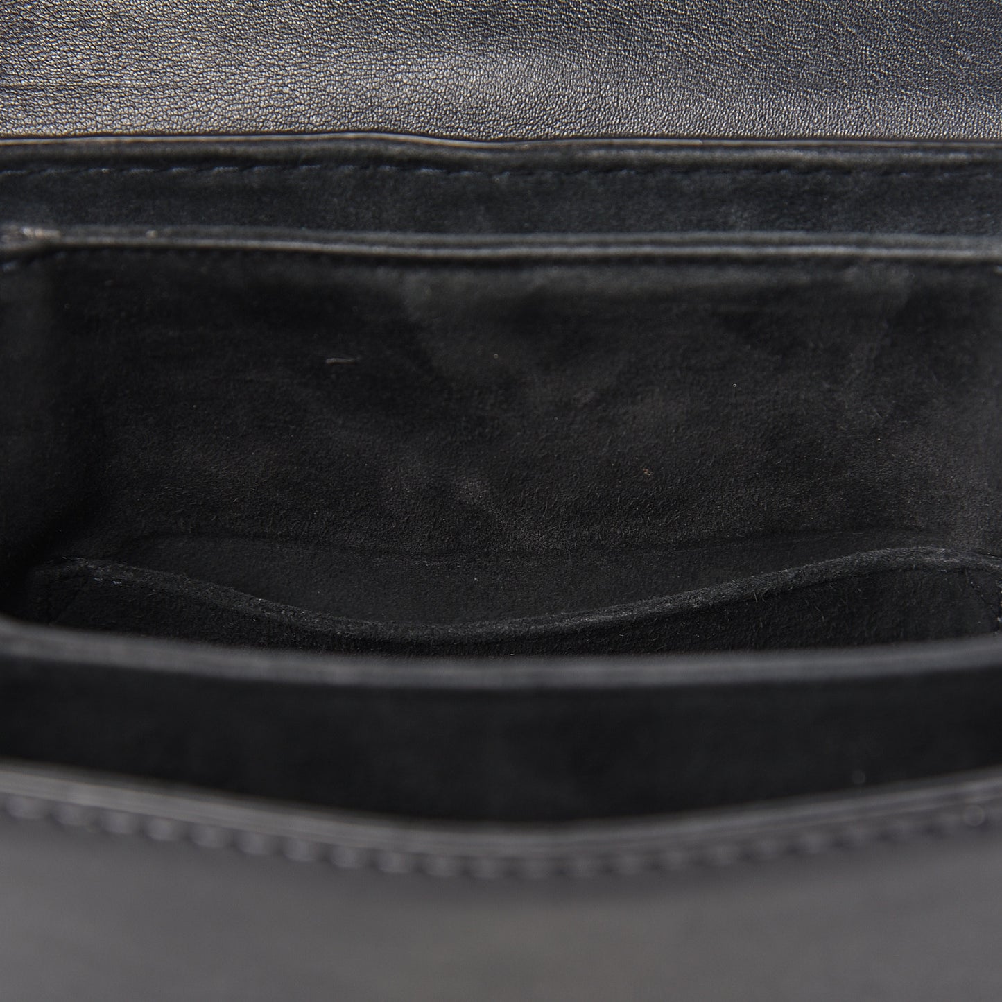 Calfskin Studded Square Dioraddict Flap Black