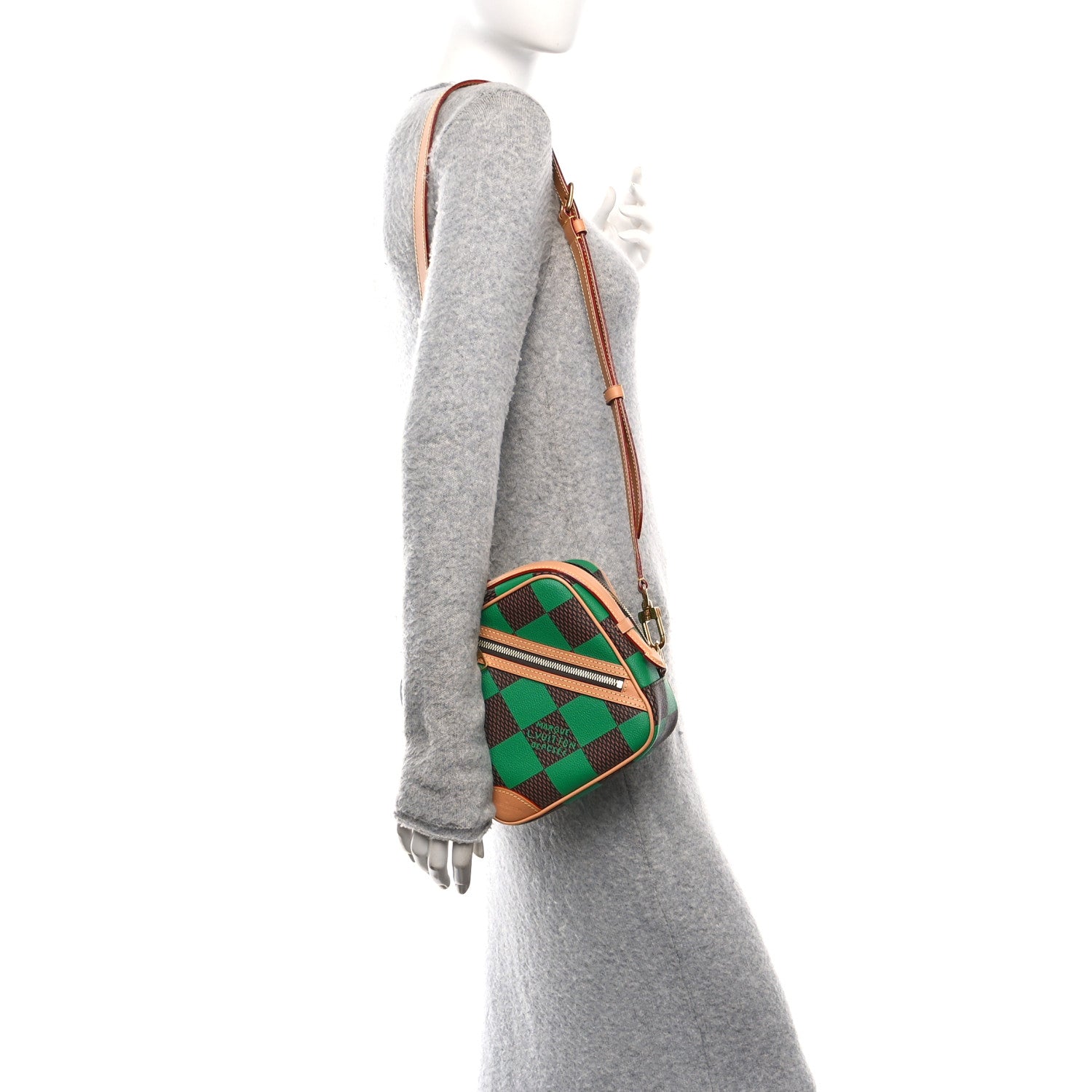 Louis Vuitton Damier Pop Chess Messenger Green 2 of 9