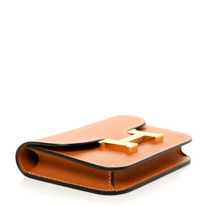 Hermes Epsom Constance Slim Wallet Gold 5 of 9