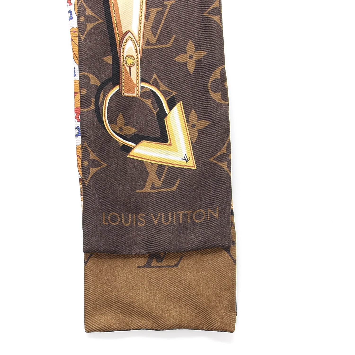 Louis Vuitton Silk Monogram Confidential Garden Bandeau Brown 2 of 4