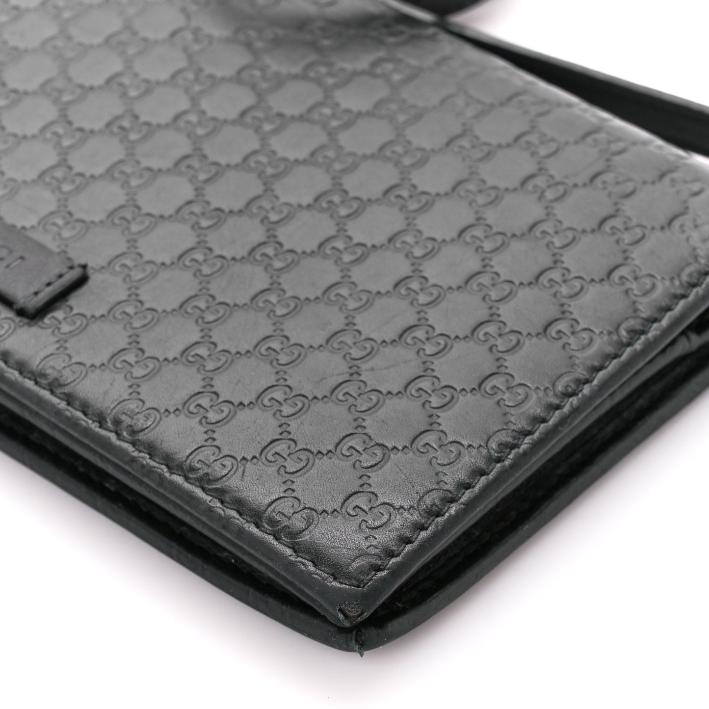 Microguccissima Crossbody Wallet Black