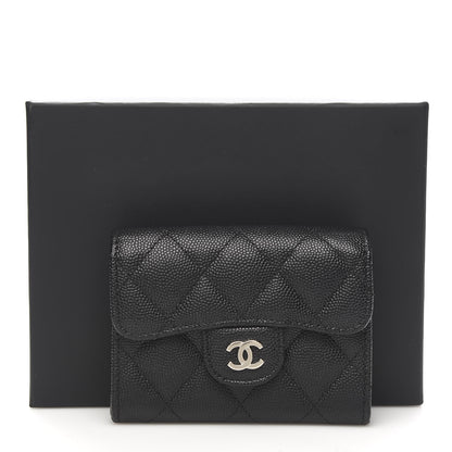 Chanel Caviar Quilted Flap Card Holder Wallet Black 9 of 9