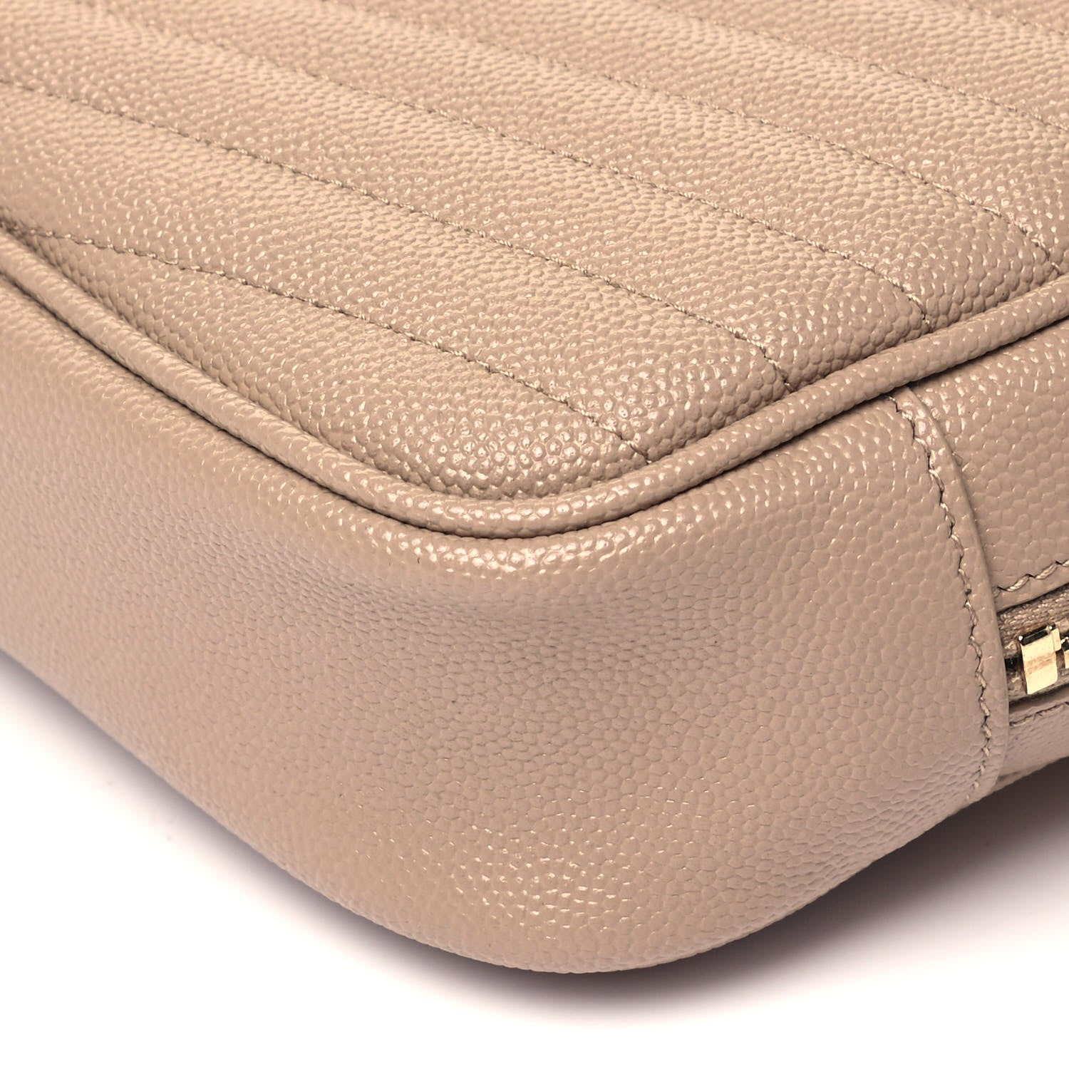 Saint Laurent Grain De Poudre Matelasse Monogram Mini Lou Camera Bag Dark Beige 9 of 9